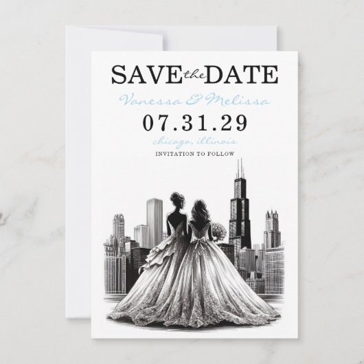 Save The Date Brides de Chicago (Devant)