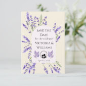 Save The Date Bridgerton Inspired Regency Lavender Silhouette (Debout devant)
