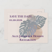 Save the date briefkaart (Voorkant / Achterkant)