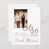 Save the Date Briefkaart Foto 01 (Voorkant / Achterkant)