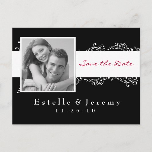 Save the Date Briefkaart Foto 03 Wit (Voorkant)