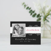 Save the Date Briefkaart Foto 03 Wit (Staand voorkant)