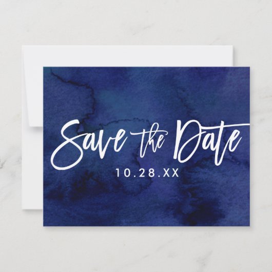 SAVE THE DATE BRIEFKAART geschilderd marine waterv (Voorkant)