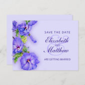 Save the Date Briefkaart geverfde hibiscus (Voorkant / Achterkant)