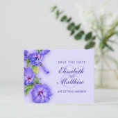 Save the Date Briefkaart geverfde hibiscus (Staand voorkant)