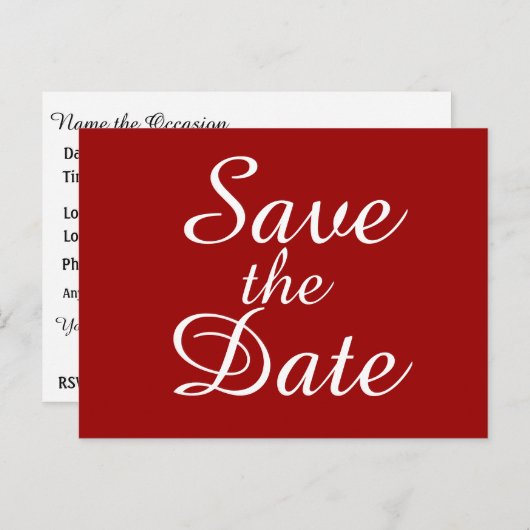 Save the Date - Briefkaart - Sharon Rhea (Voorkant / Achterkant)