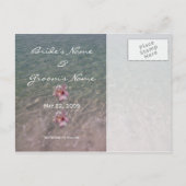 Save the Date Briefkaart - Tropical Beach Wedding (Achterkant)