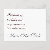 Save the Date Briefkaart Zebra Zwart Wit (Achterkant)