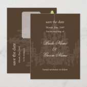 Save the Date briefkaarten, kroonluchter Aankondigingskaart (Voorkant / Achterkant)