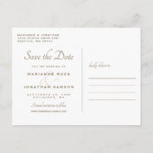 Save the Date Briefkaarten Zwart & Gouden Folie Ma (Achterkant)