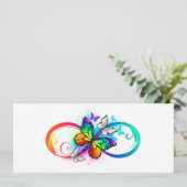 Save The Date Bright infinity with rainbow butterfly (Debout devant)