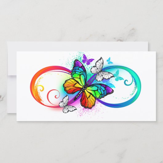 Save The Date Bright infinity with rainbow butterfly (Devant)