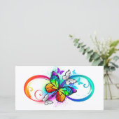 Save The Date Bright infinity with rainbow butterfly (Debout devant)