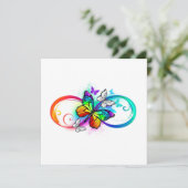 Save The Date Bright infinity with rainbow butterfly (Debout devant)