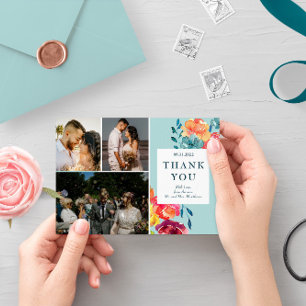 Save The Date Bright Summer elegant  Wedding "Thank you" Card