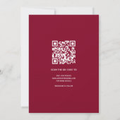 Save The Date Brochure florale bordeaux, aquarelle photo (Dos)