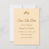 Save The Date Bronze Monogramme Enregistrer la Date (Devant)