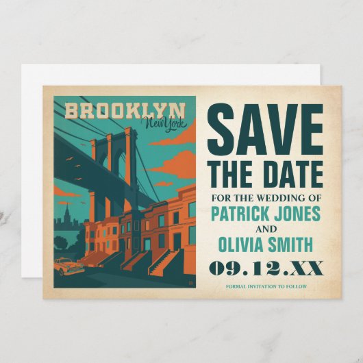 Save the date | Brooklyn, NY (Devant / Derrière)