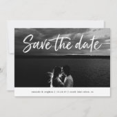 Save The Date Brosse décontractée | Photo Enregistrer la date (Devant)
