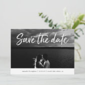 Save The Date Brosse décontractée | Photo Enregistrer la date (Debout devant)