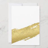 Save The Date Brosse en feuille d'or trait élégant mariage moder (Dos)