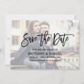 Save The Date Brosse moderne superposer le script Enregistrer la (Devant)