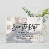 Save The Date Brosse moderne superposer le script Enregistrer la (Debout devant)