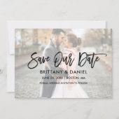 Save The Date Brosse moderne superposition de script Enregistrer (Devant)