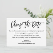 Save The Date Brosse Script Modifier La Date Nouveau Mariage Dat (Debout devant)