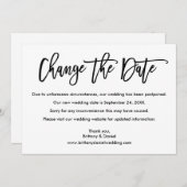 Save The Date Brosse Script Modifier La Date Nouveau Mariage Dat (Devant / Derrière)