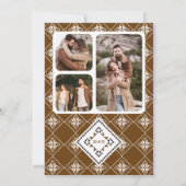 Save The Date Brown and Black Ukrainian Embroidery Wedding (Dos)