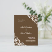 Save The Date Brown fière classe scroll mariage enregistrer la d (Debout devant)