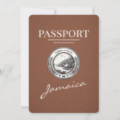 Save The Date Brown Jamaica Passport Enregistrer La Date (Devant)