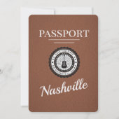 Save The Date Brown Nashville Passport Enregistrer La Date (Devant)
