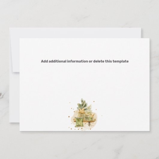 Save The Date Brown or vert boho macrame pays pot plantes (Dos)