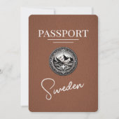 Save The Date Brown Suède Passeport Enregistrer La Date (Devant)