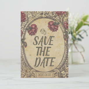 Save The Date Brown Vintage classique Mariage