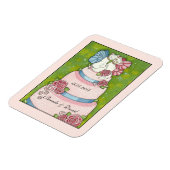 Save the Date Bruiloft Leuke Kat Taart Topper Magn Magneet (Linkerzijde)