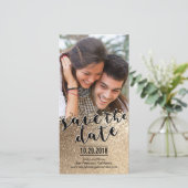 Save The Date Bruiloftsfotokaarten met Glans (Staand voorkant)