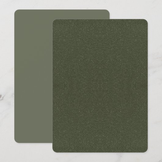Save The Date Bruit plat vert mousse Enregistrer la date – Perso (Devant / Derrière)