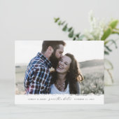 Save The Date Brush Edge Photo moderne Enregistrer la date (Debout devant)