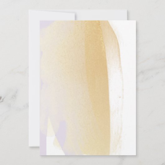 Save The Date Brush violet et jaune, Mariage minimal (Dos)