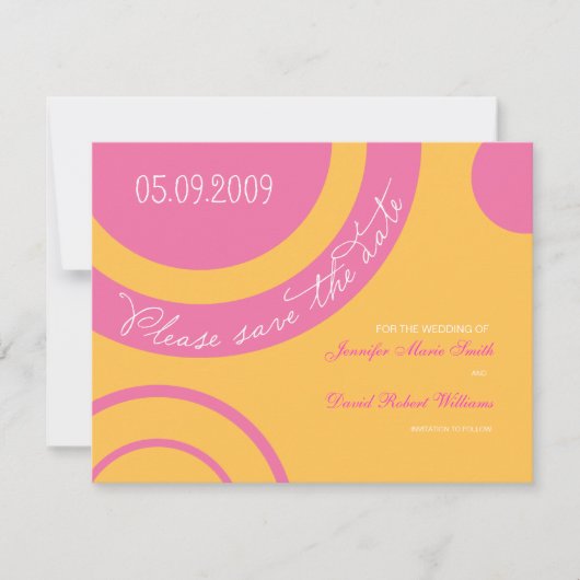 Save The Date Bubble Gum Enregistrer la date (Devant)