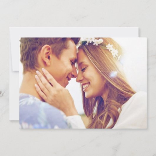 Save The Date Budget Beach Photo Wedding Enregistrer la date (Dos)