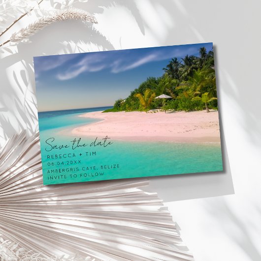 Save The Date Budget Beach Photo Wedding Enregistrer la date
