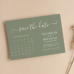 Save The Date Budget Calendrier vert de l'aire minimaliste moder<br><div class="desc">Moderne minimaliste Sage Green Calendrier Budget Mariage Enregistrer la date. Personnalisez facilement en remplaçant chaque info. Déplacez le cercle en cliquant plus loin sur la Personnaliser du lien. Vérifiez l'aperçu avant d'ajouter au panier.</div>