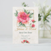 Save The Date budget de jardin de roses charmant (Debout devant)