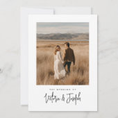 Save The Date Budget de mariage photo de script de calligraphie  (Dos)