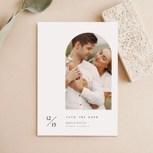 Save The Date Budget de photo de mariage élégant minimaliste mod