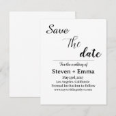 Save The Date Budget élégant Mariage Bohème Enregistrer la Date (Devant / Derrière)